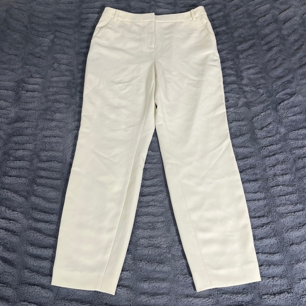 Ted Baker London Ivory Side Stripe Tailored Trousers Pants Size 2 AP796